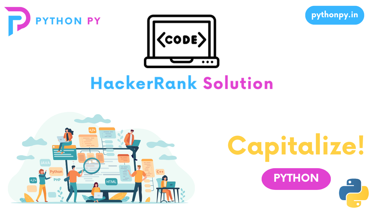 HackerRank Python Capitalize!